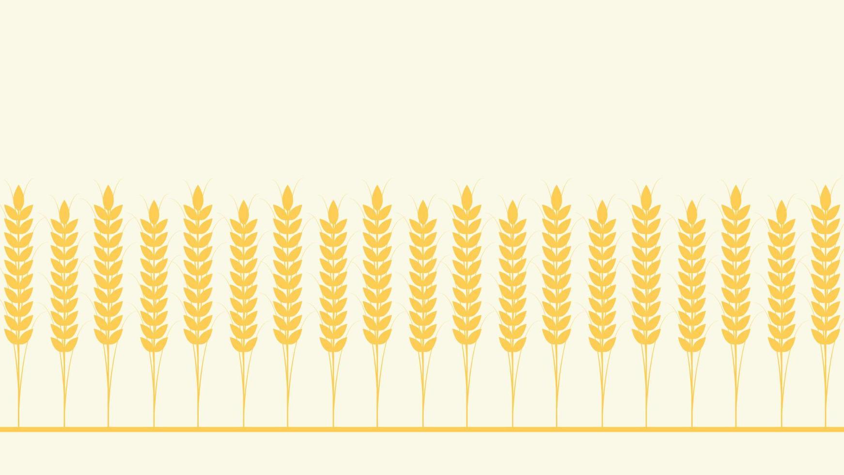Wheat pattern wallpaper. Oat symbol. Rice sign. Rice pattern wallpaper. vector