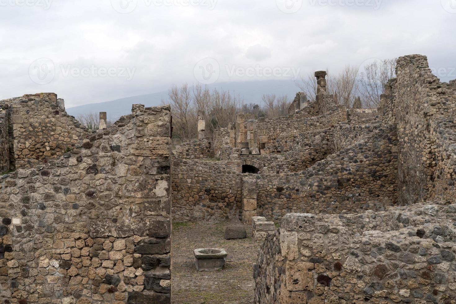 pompei ruins houses photo