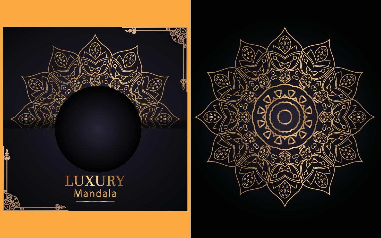 fondo de diseño de mandala ornamental de lujo en color dorado para ti vector