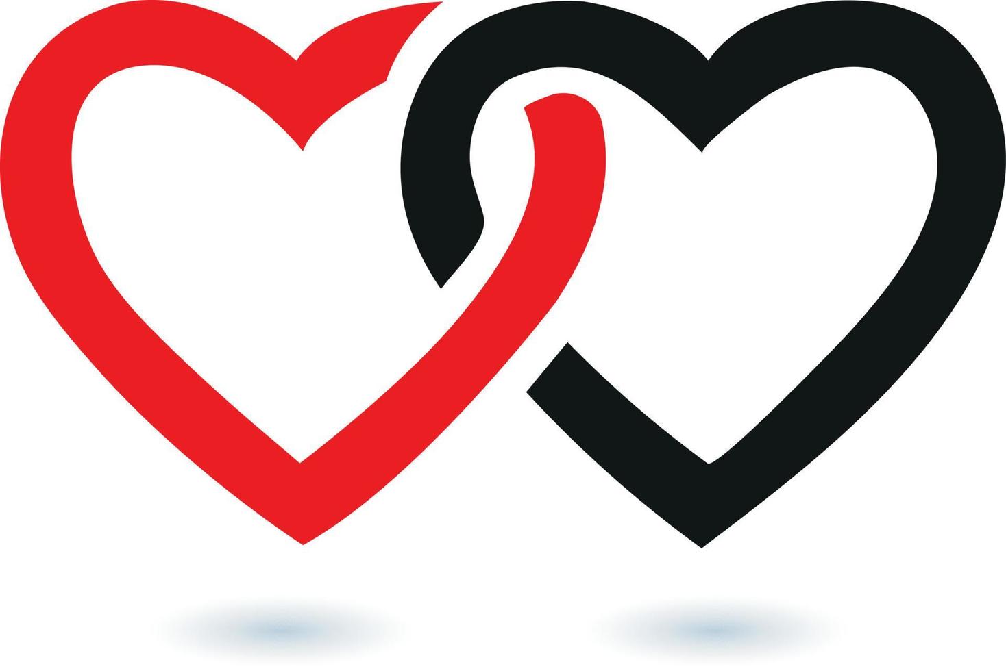 Vector illustration hearts in various styles