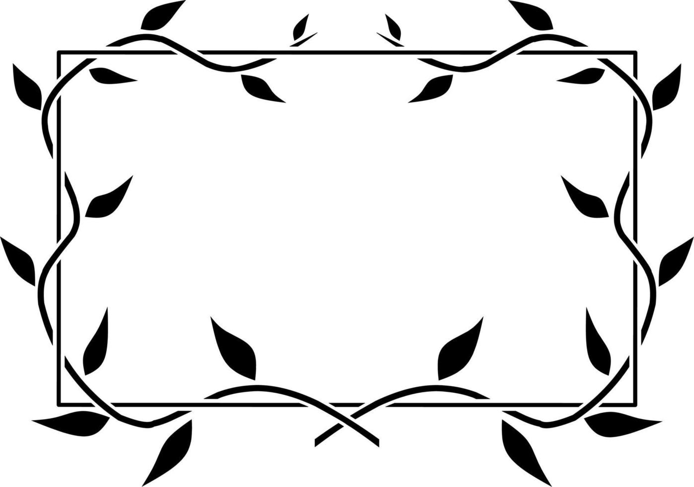 leaves frame with copy space for your text or design vector