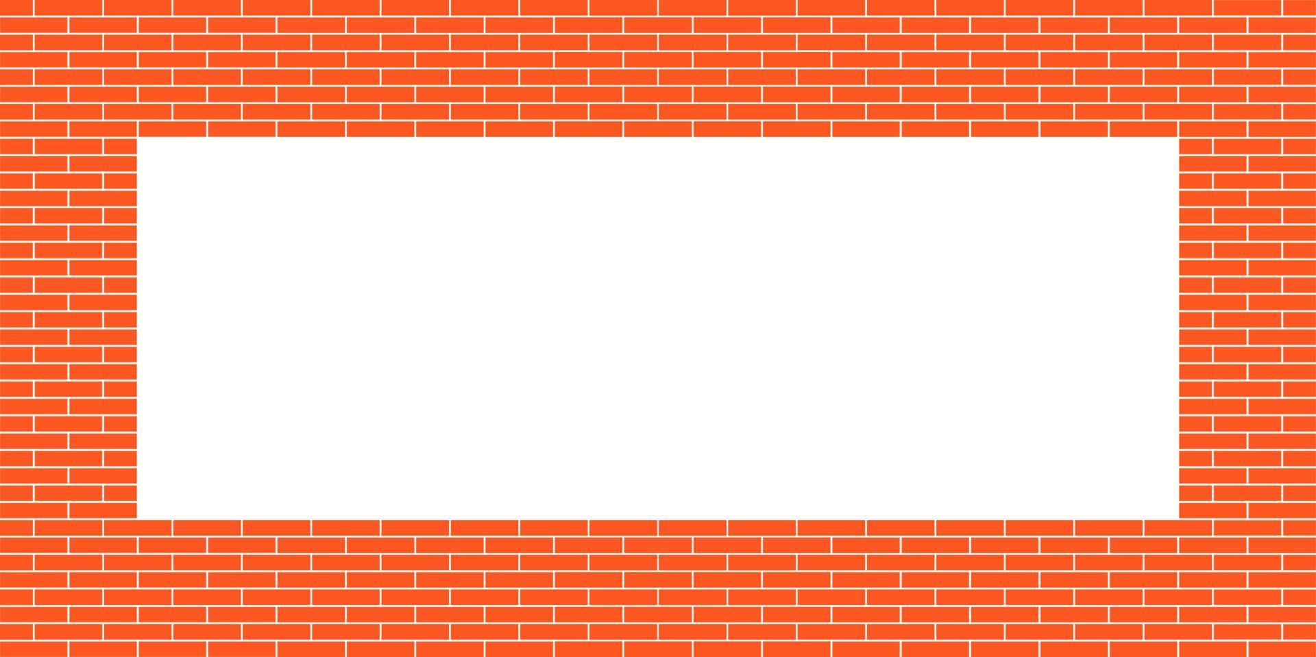 red brick wall frame with copy space for your text or design vector