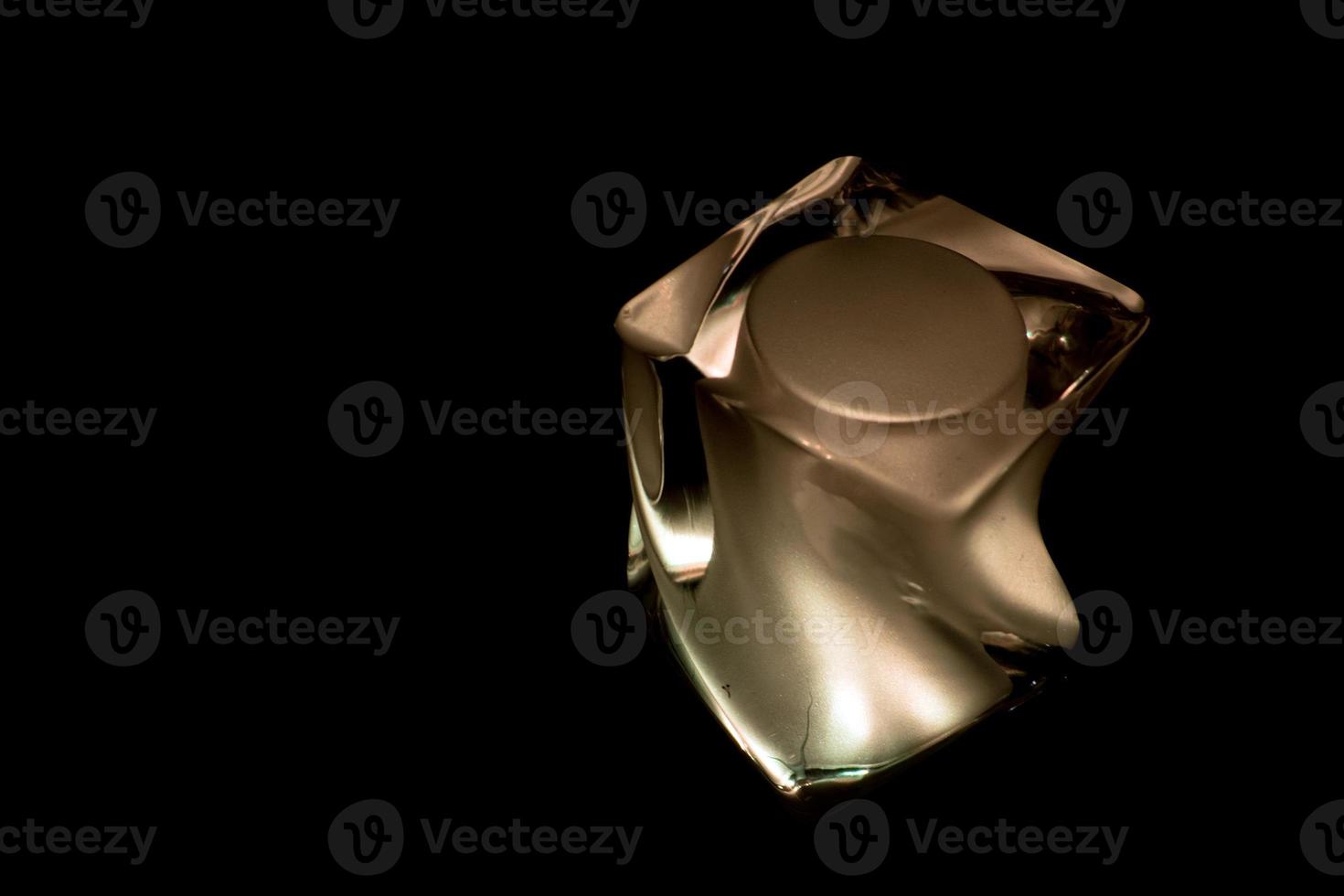 ice lamp on black background photo