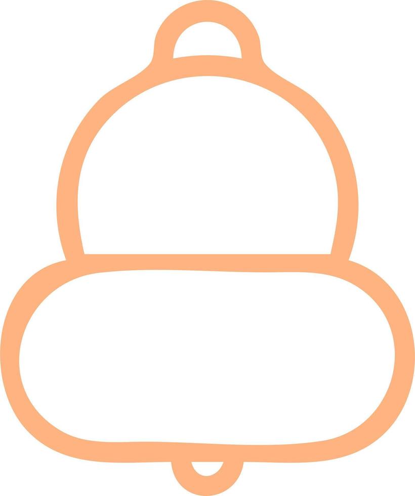 icono de notificación de color naranja vector