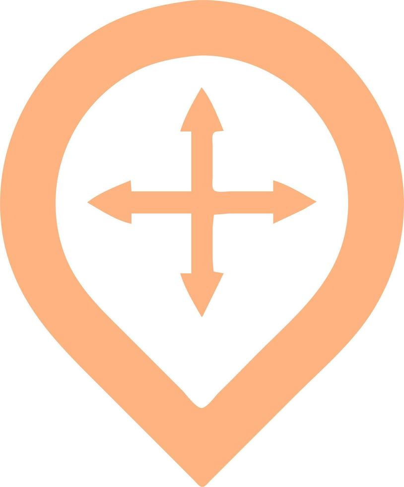 Orange Color Location Icon vector