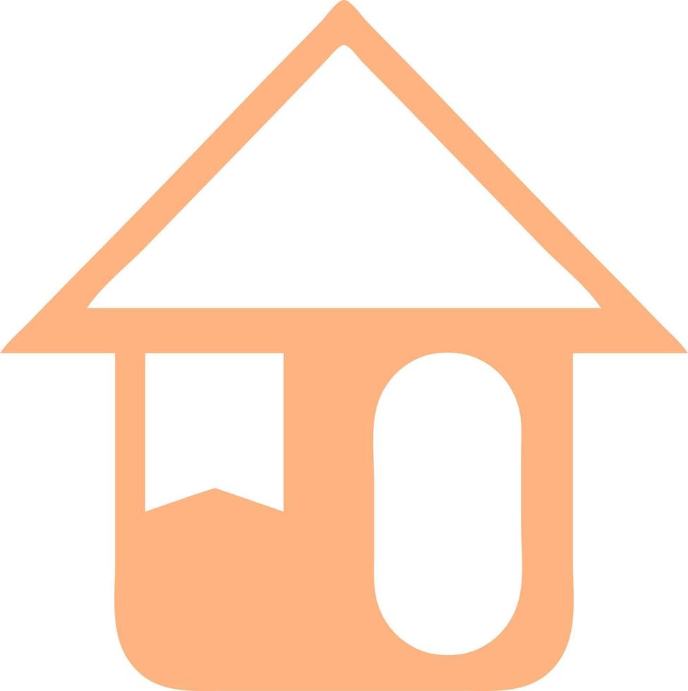 Orange Color Home Icon vector