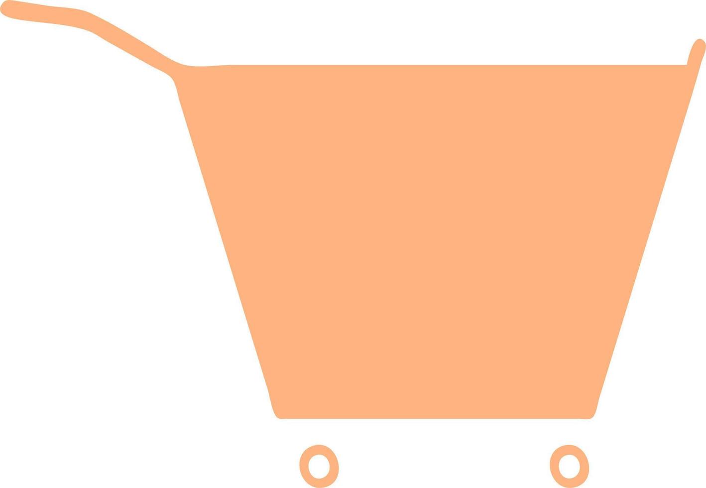 Orange Color Shopping Basket Icon vector