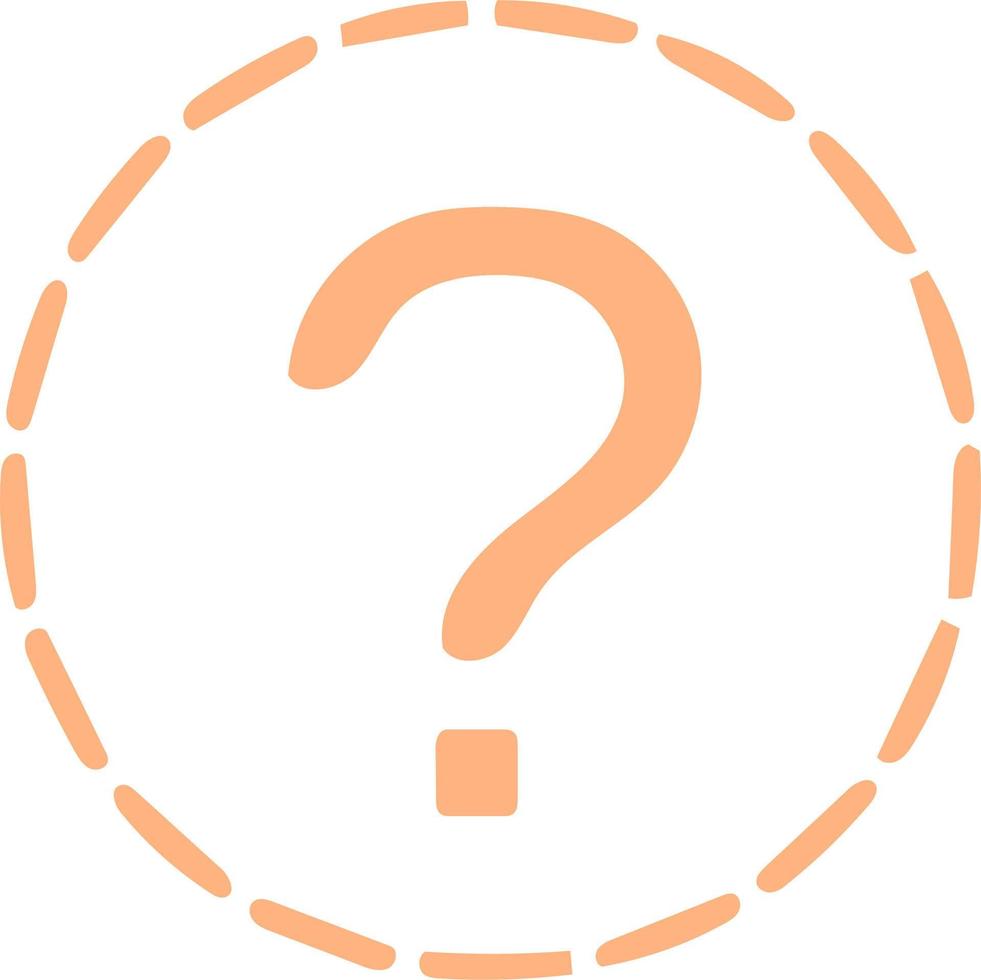 Orange Color Help Icon vector