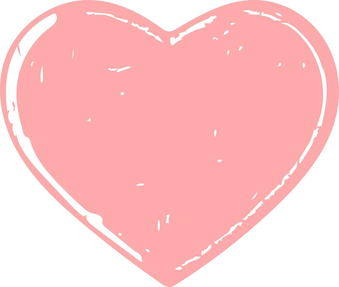 forma de corazón de amor de color rosa vector