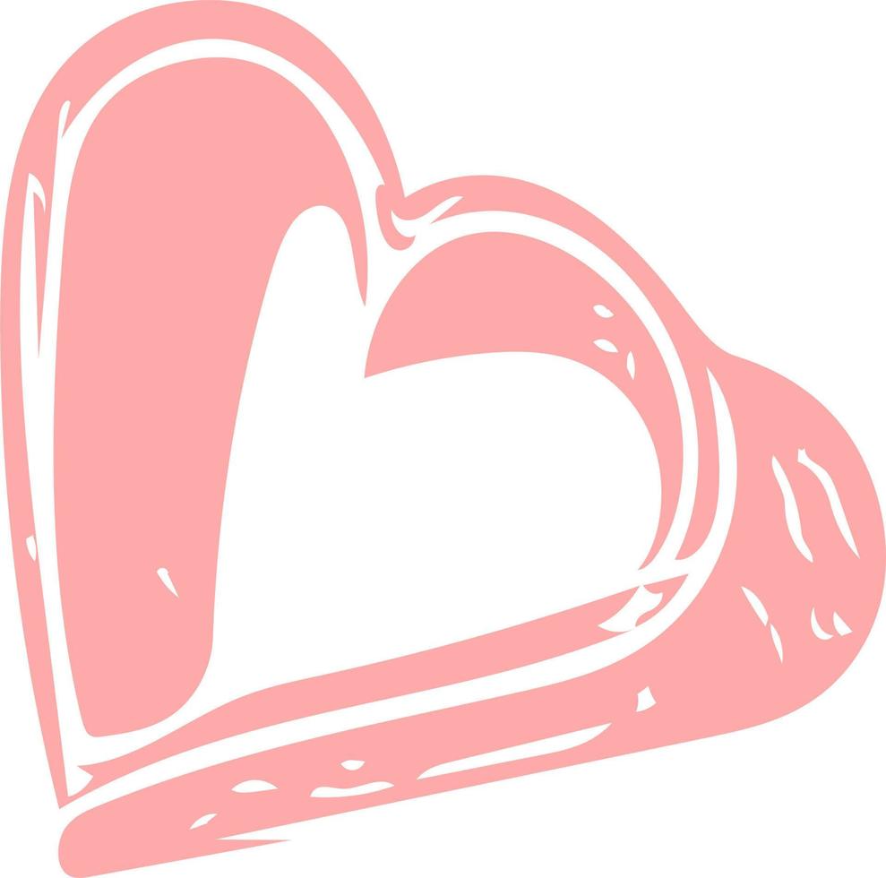 Pink Color Love Heart Shape vector