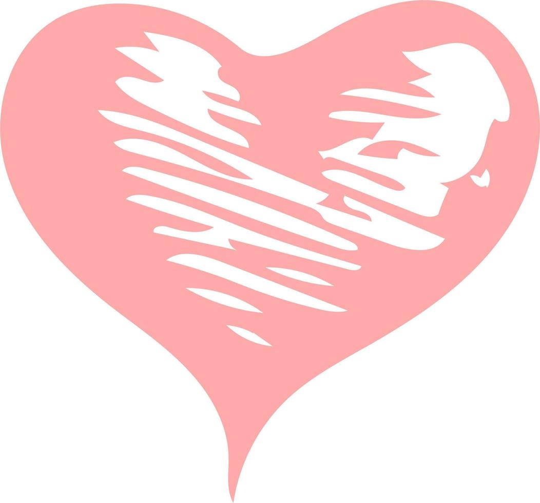 Pink Color Love Heart Shape vector