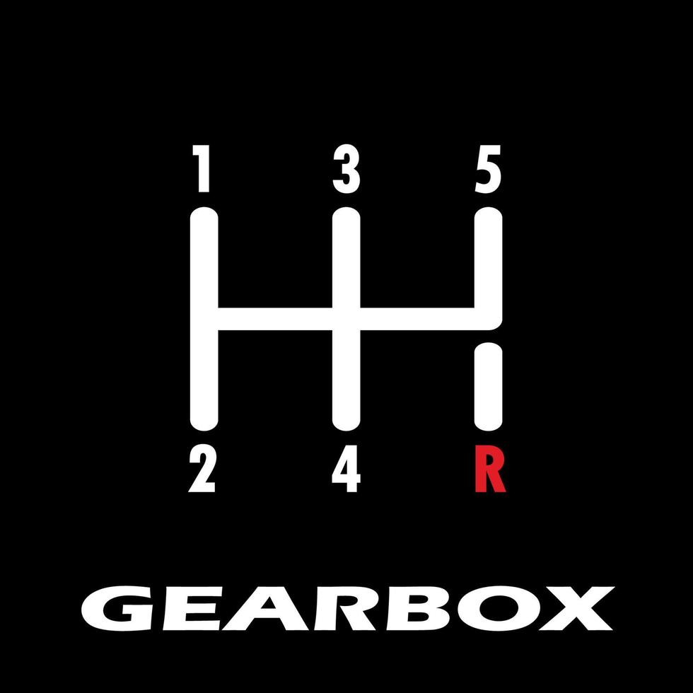Vehicle Gear box selector abstract icon vector