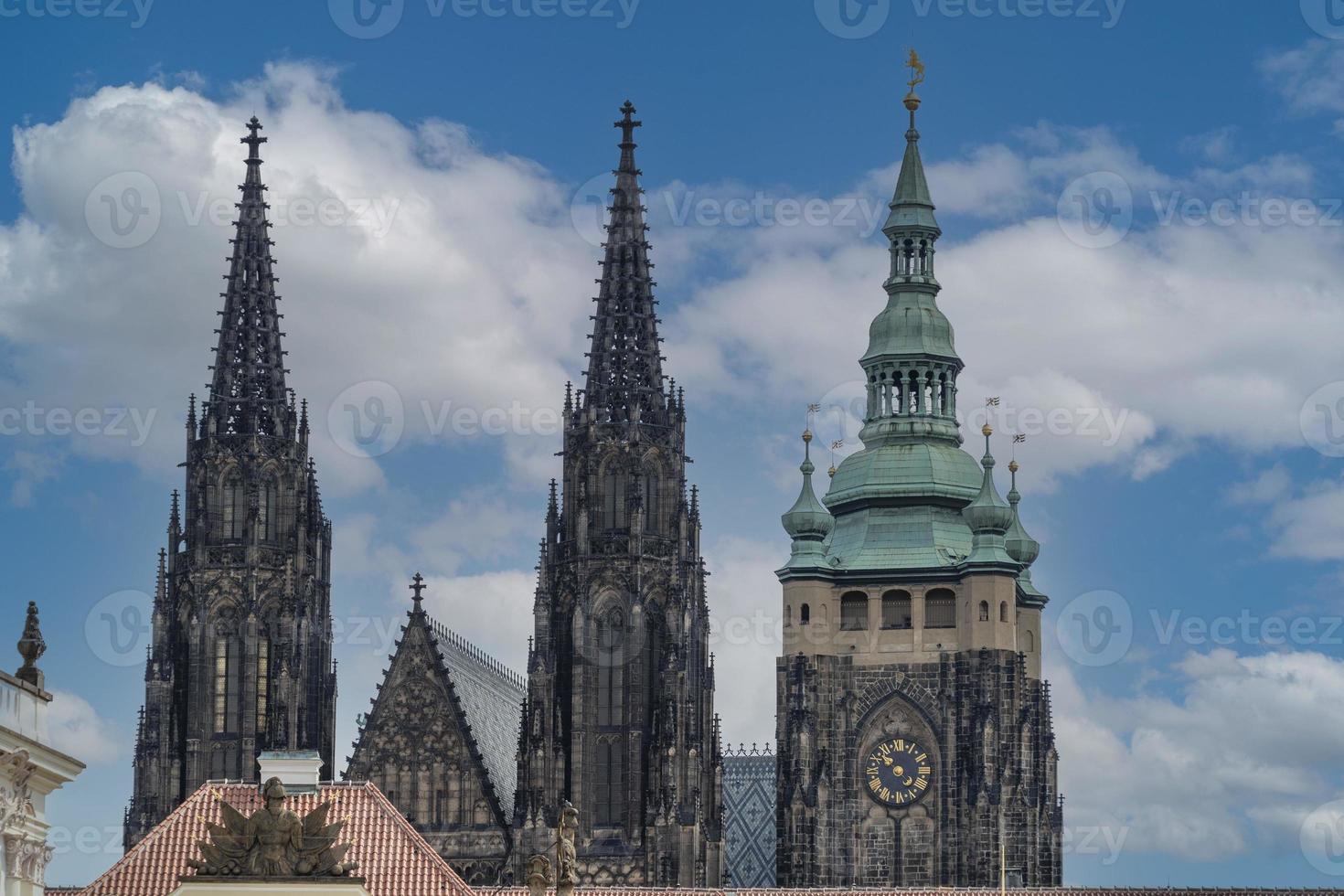 Prague dome caste saint vitus church photo