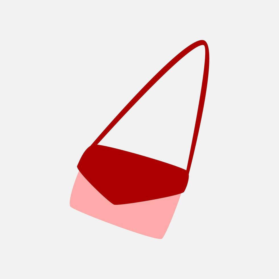 ilustración de vector de clip de bolsa de honda roja o rosa para decoraciones de diseño. ilustración de tema de moda.