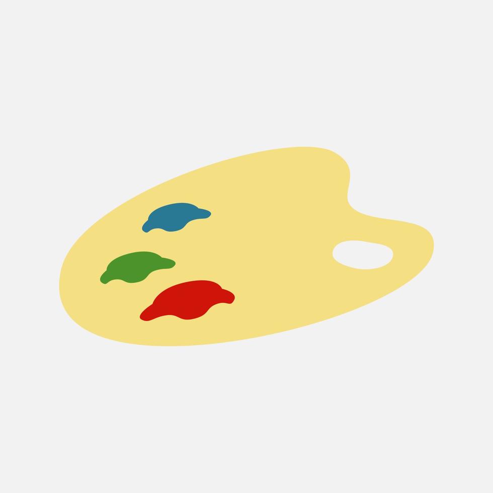 painting palette clip art vector illustration for design decorations. hobby and leisure theme illustration.