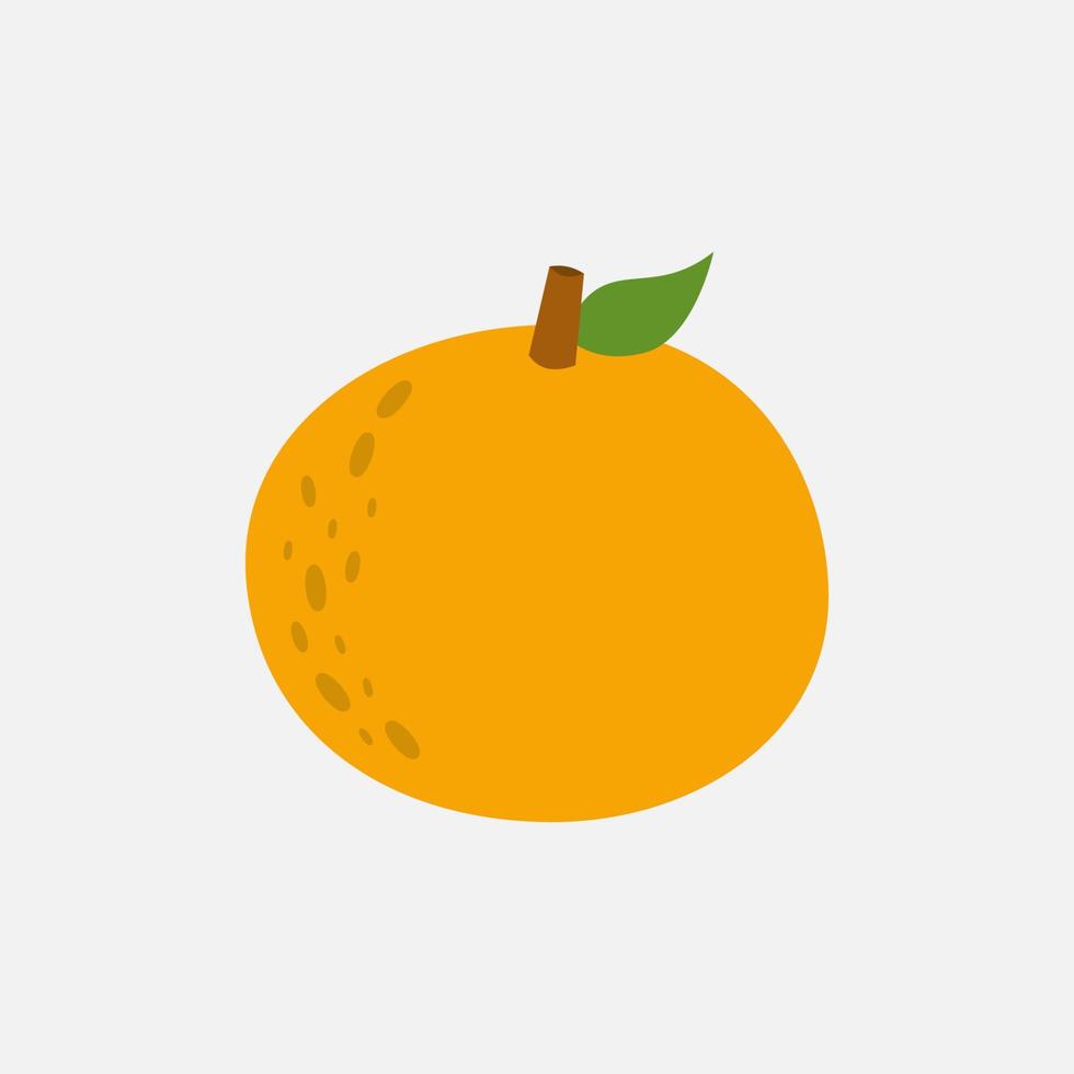 orange or tangerine clip art vector illustration for design decorations. fruits theme illustration.