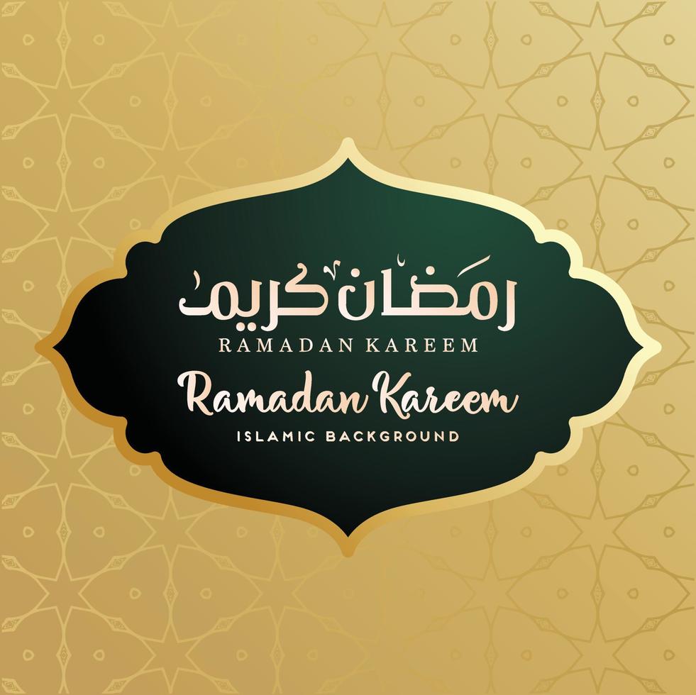 Ramadan Kareem arabic calligraphy for Muslim community festival Ramadan Kareem islamic flyer vector