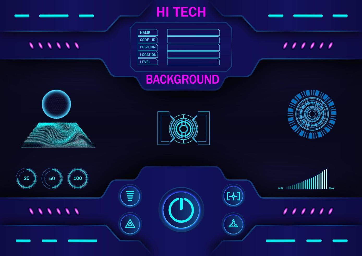 hi tech display background vector