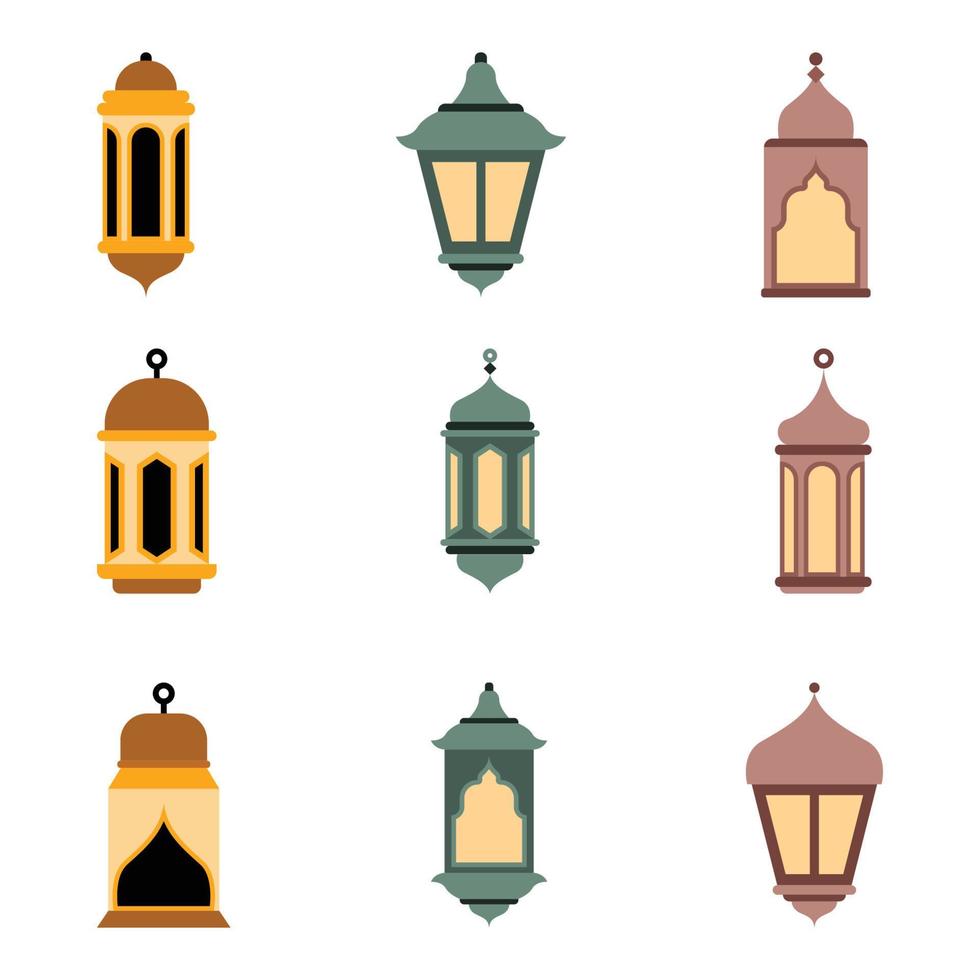 guirnalda de linternas orientales ramadan kareem tradicional árabe. vector