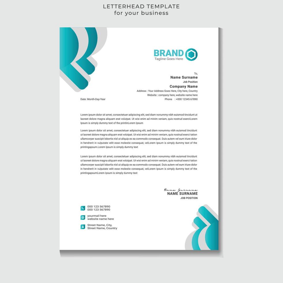 Letterhead Template Design vector