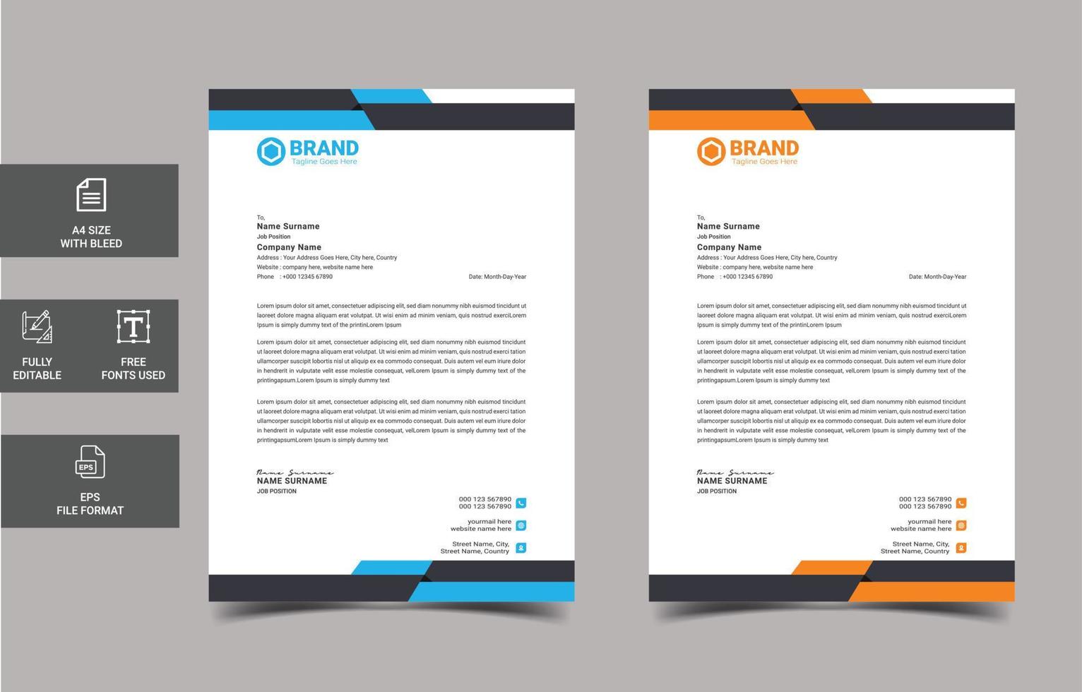 Letterhead Template  Design vector