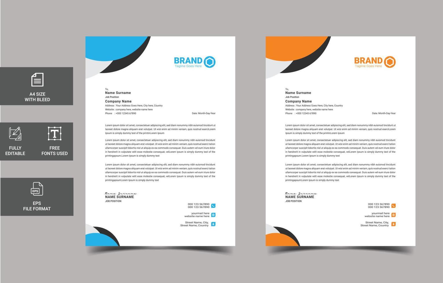 Letterhead Template  Design vector