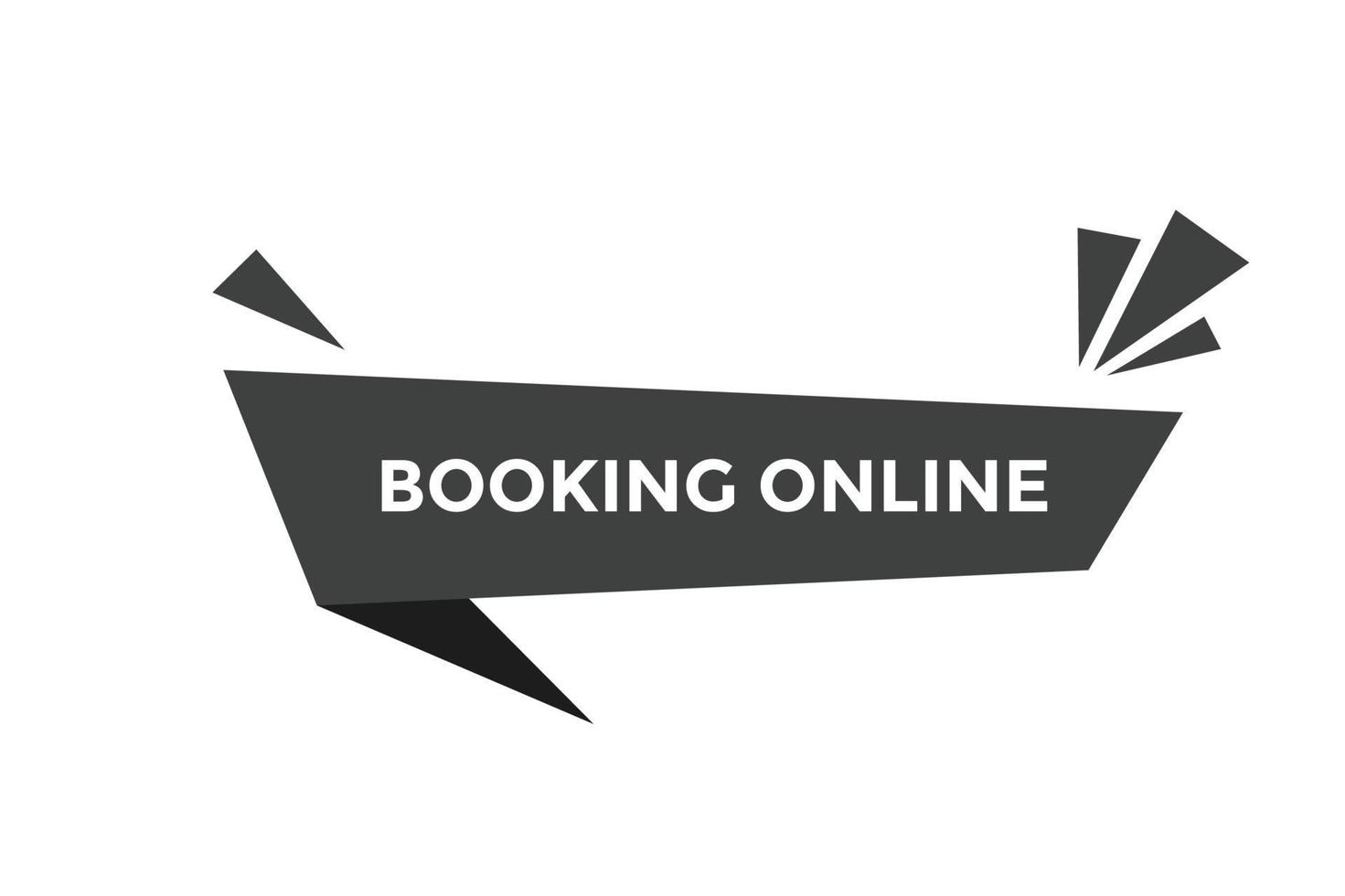 Booking online  button web banner templates. Vector Illustration