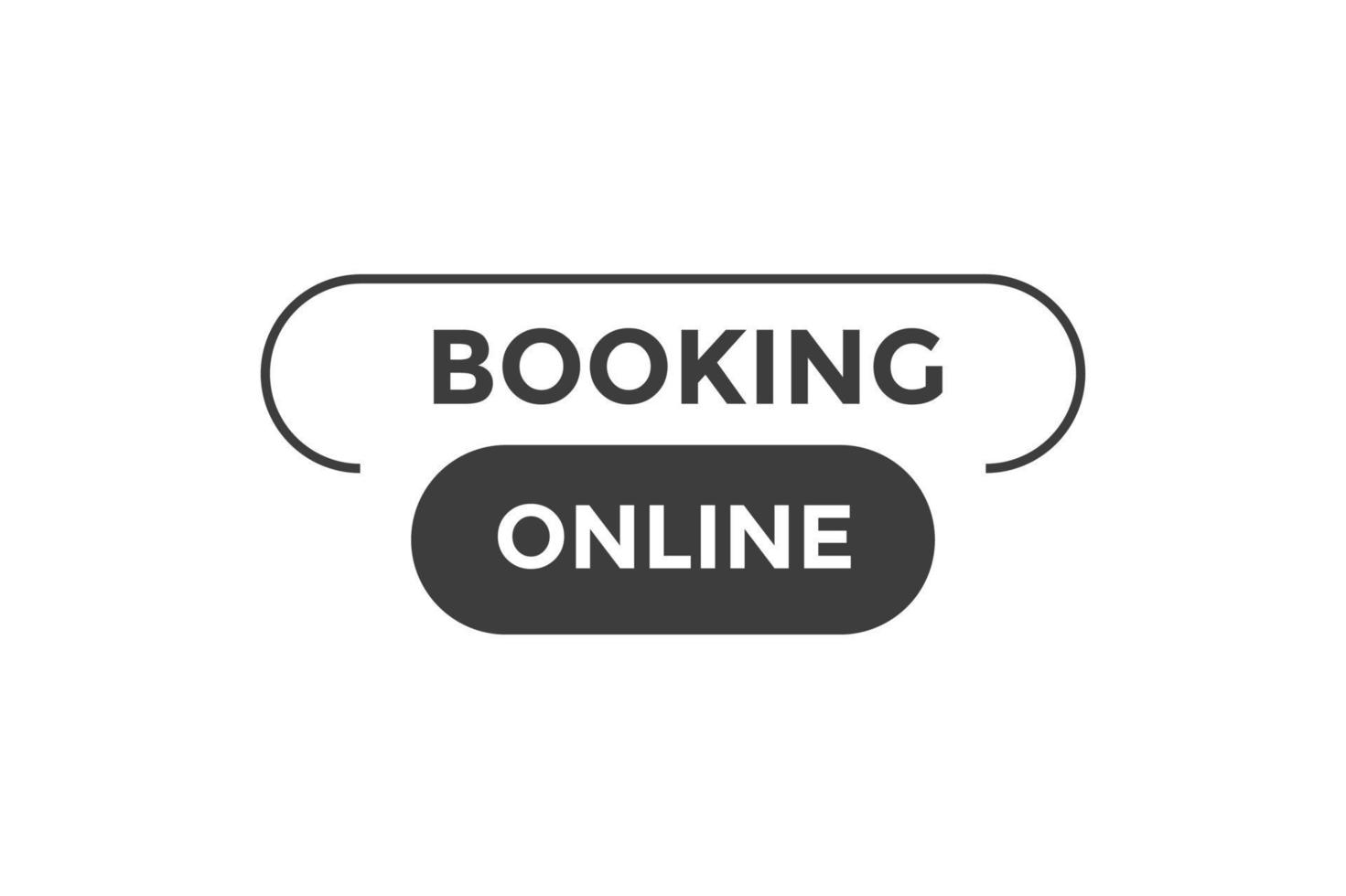 Booking online  button web banner templates. Vector Illustration