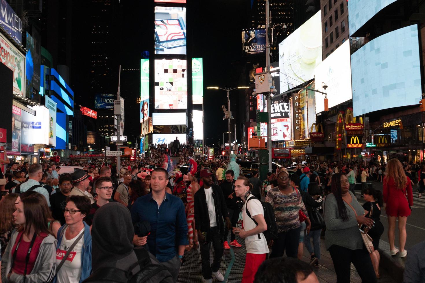 NEW YORK, USA - MAY 25 2018 - Times square full of people photo