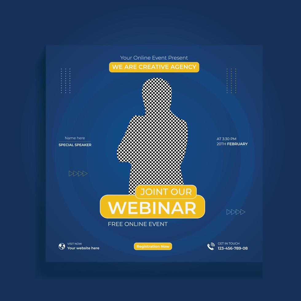 Creative Digital MARKETING And Corporate, business social media webinar banner design template vector