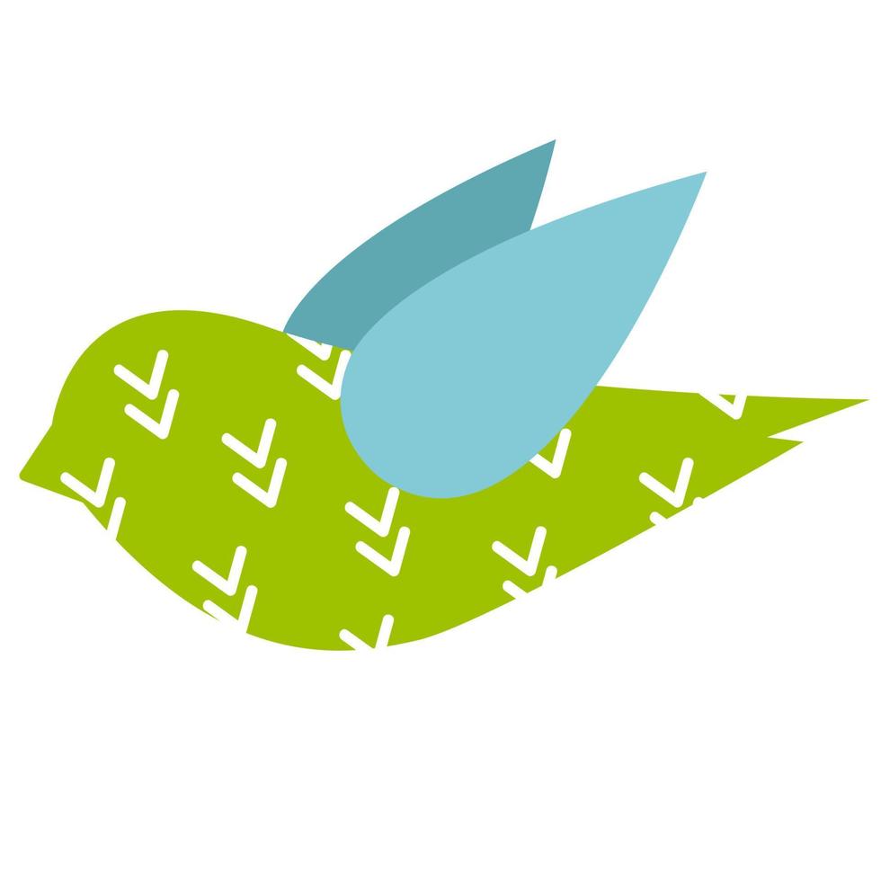 Spring colorful bird with pattern.Spring decoration. vector