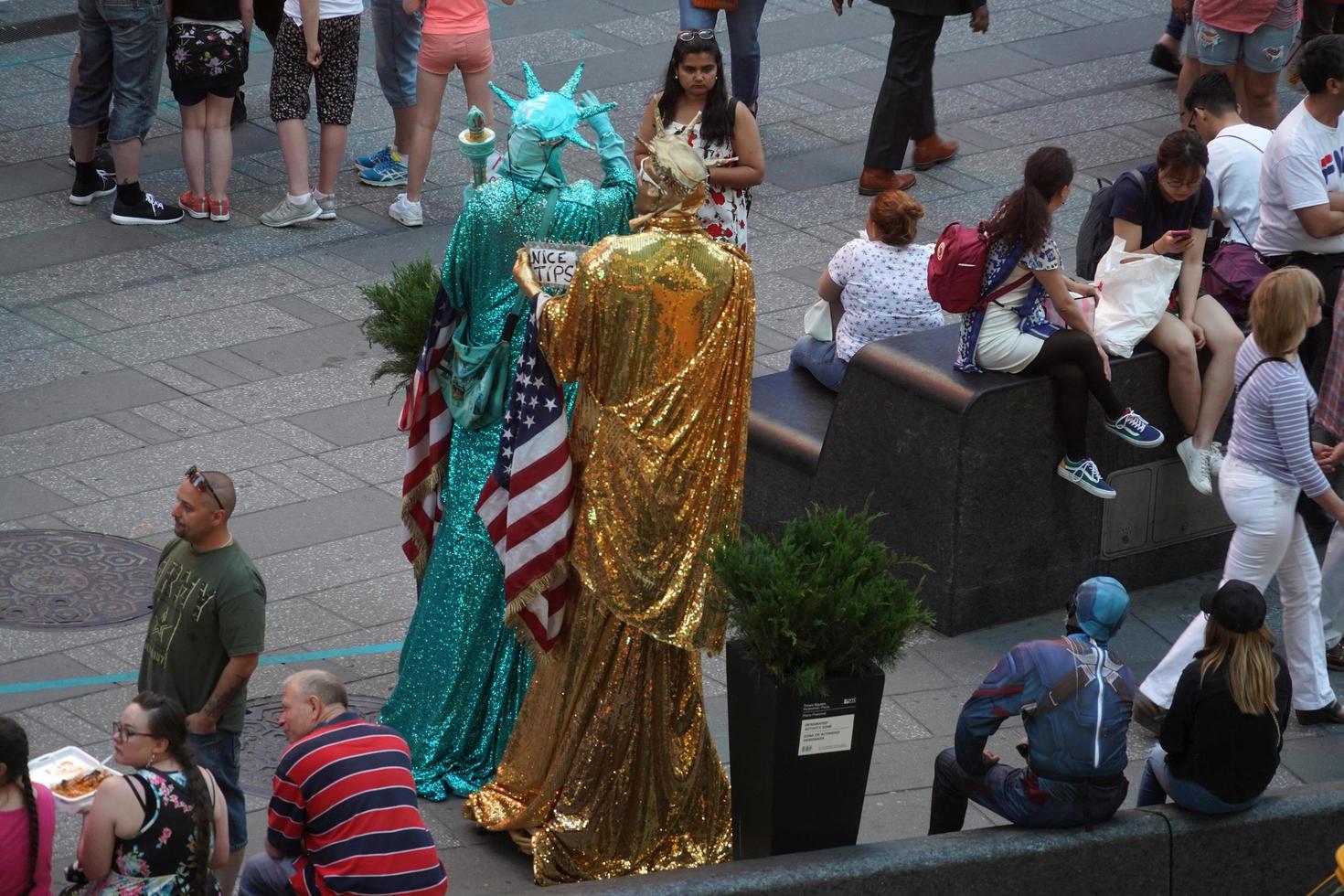 NEW YORK, USA - MAY 25 2018 - Times square full of people photo