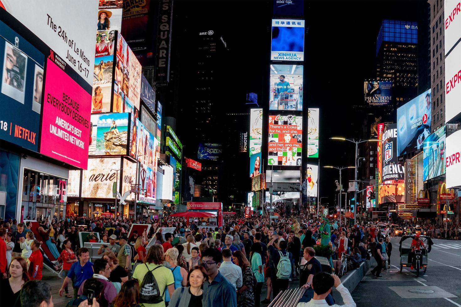 NEW YORK, USA - MAY 25 2018 - Times square full of people photo