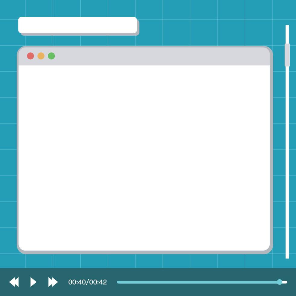 diseño de reproductor de video para sitios web y aplicaciones móviles ilustración vectorial vector