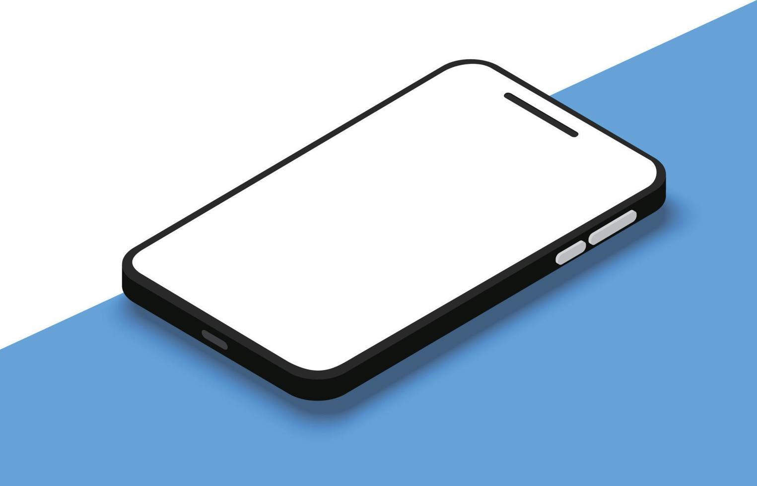 Maqueta de teléfono inteligente 3d. maqueta de ui ux de dispositivo para ilustración de vector de plantilla de presentación