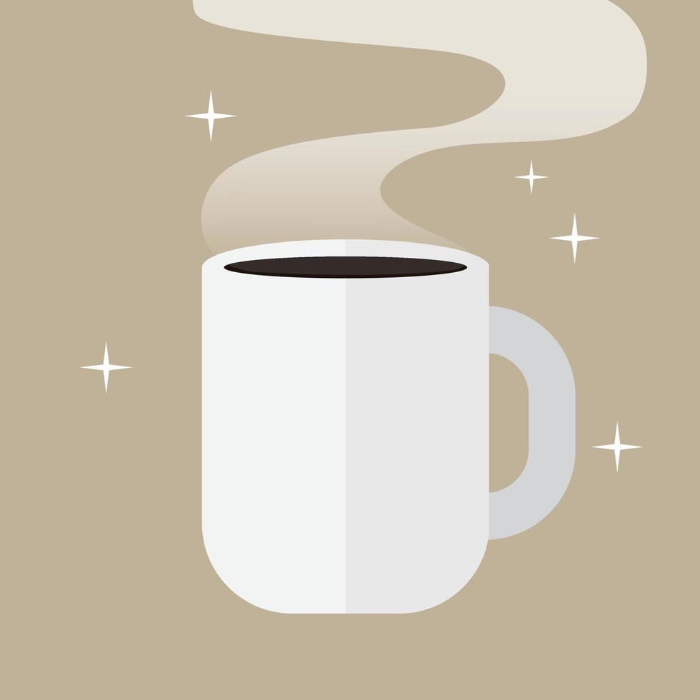 White cups of coffee .tea, coffee,water, cocoa, mug illustration. vector