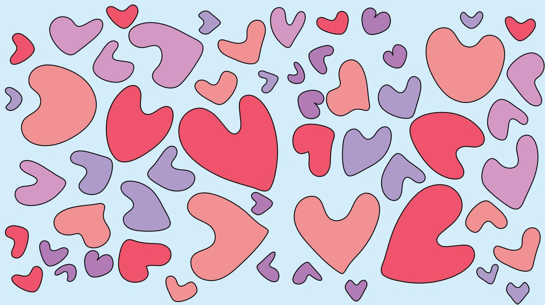 Vector Hearts Seamless Patterns Pro Vector