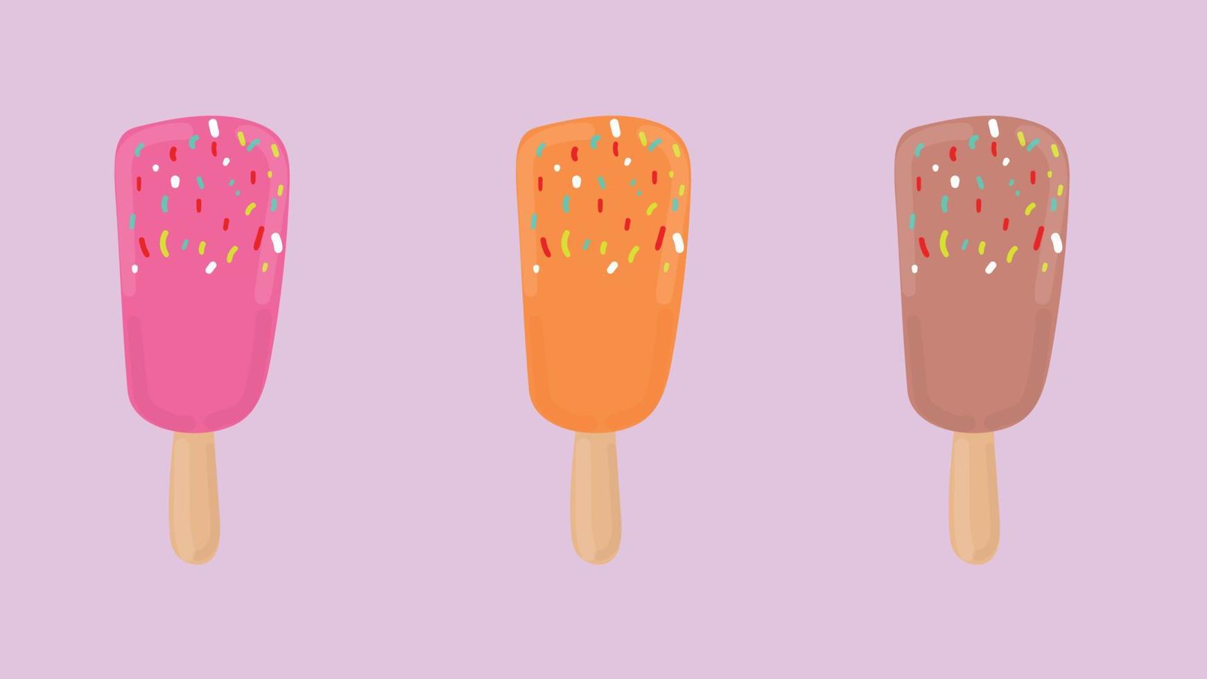 Set ice cream. Hand drawing. Vector illustration Free Vector