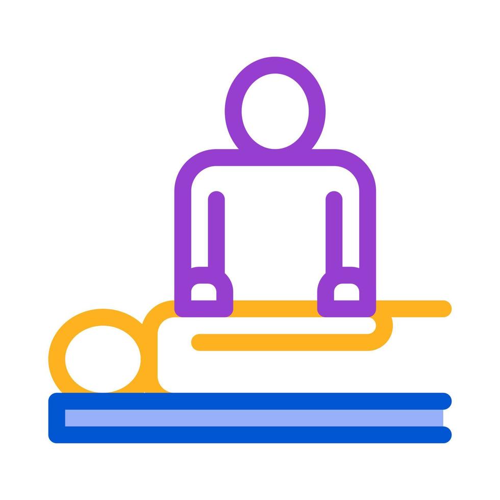 Orthopedic Masseur With Patient Silhouette Vector