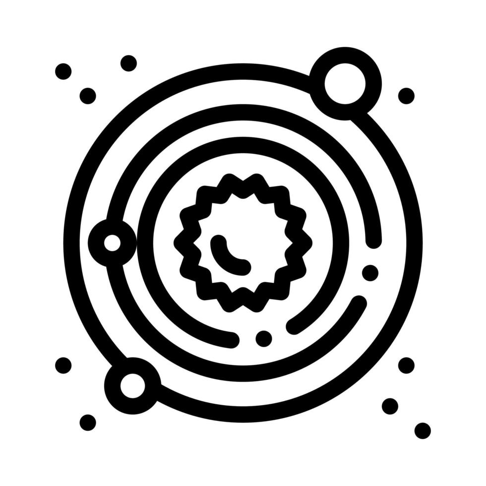 ilustración del esquema del icono de la vía láctea del sistema solar vector