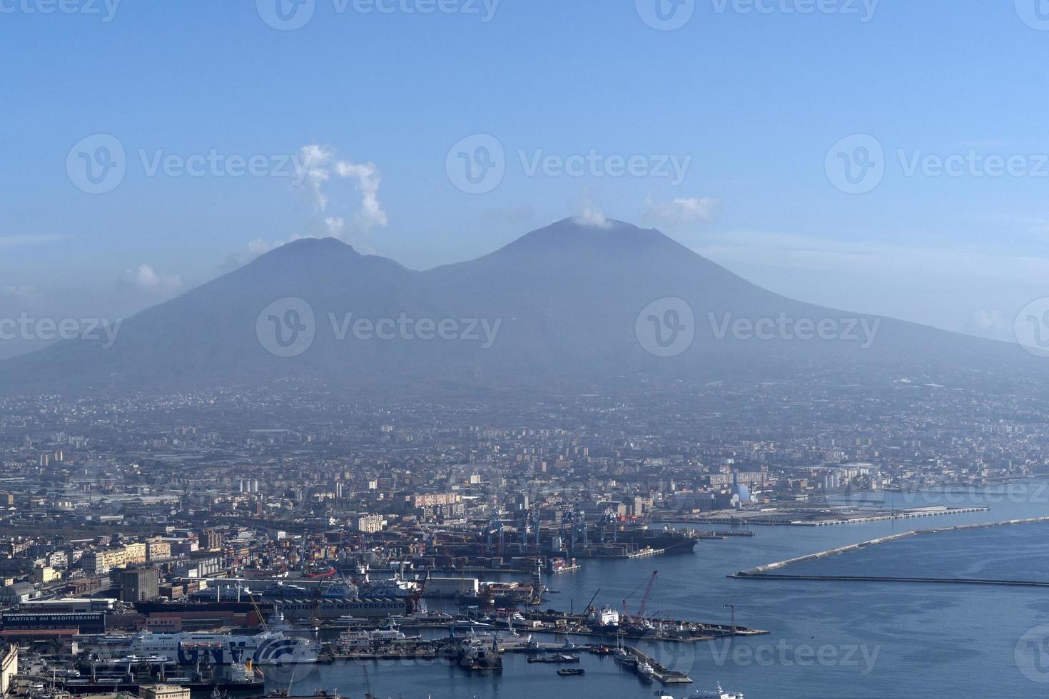 Naples aerial view panorama photo