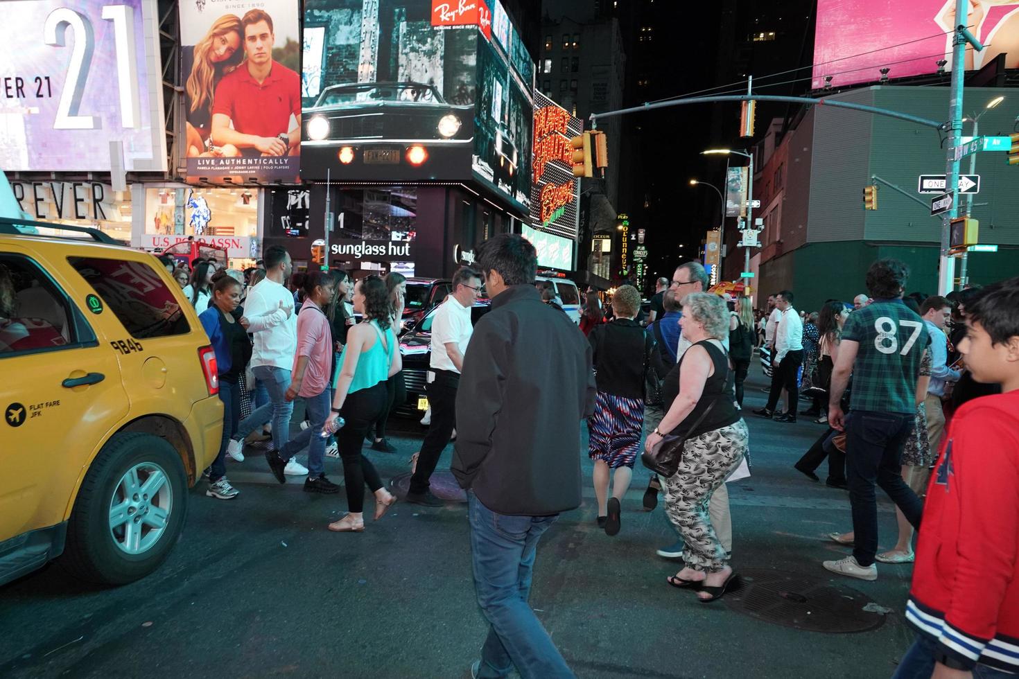 NEW YORK, USA - MAY 25 2018 - Times square full of people photo
