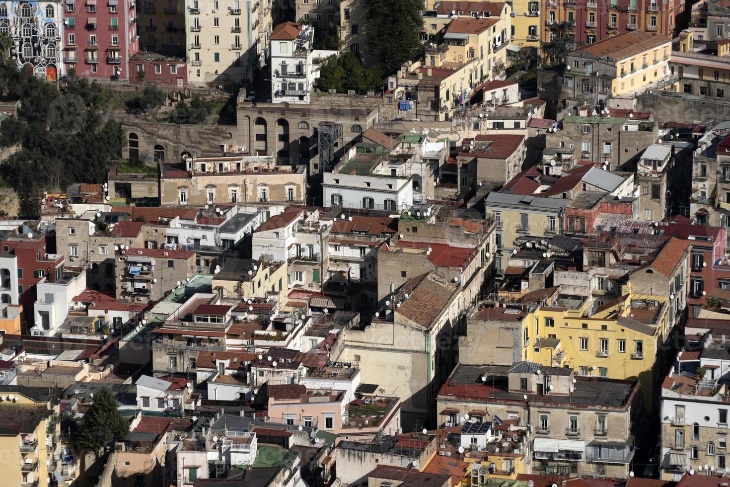 Naples aerial view panorama photo