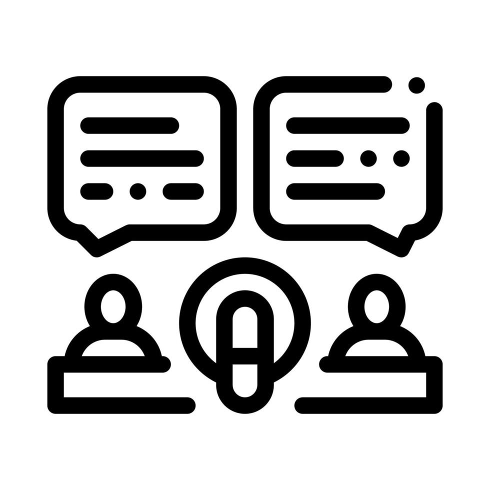 Hosts Talk In Microphone Icon Outline Illustration vector
