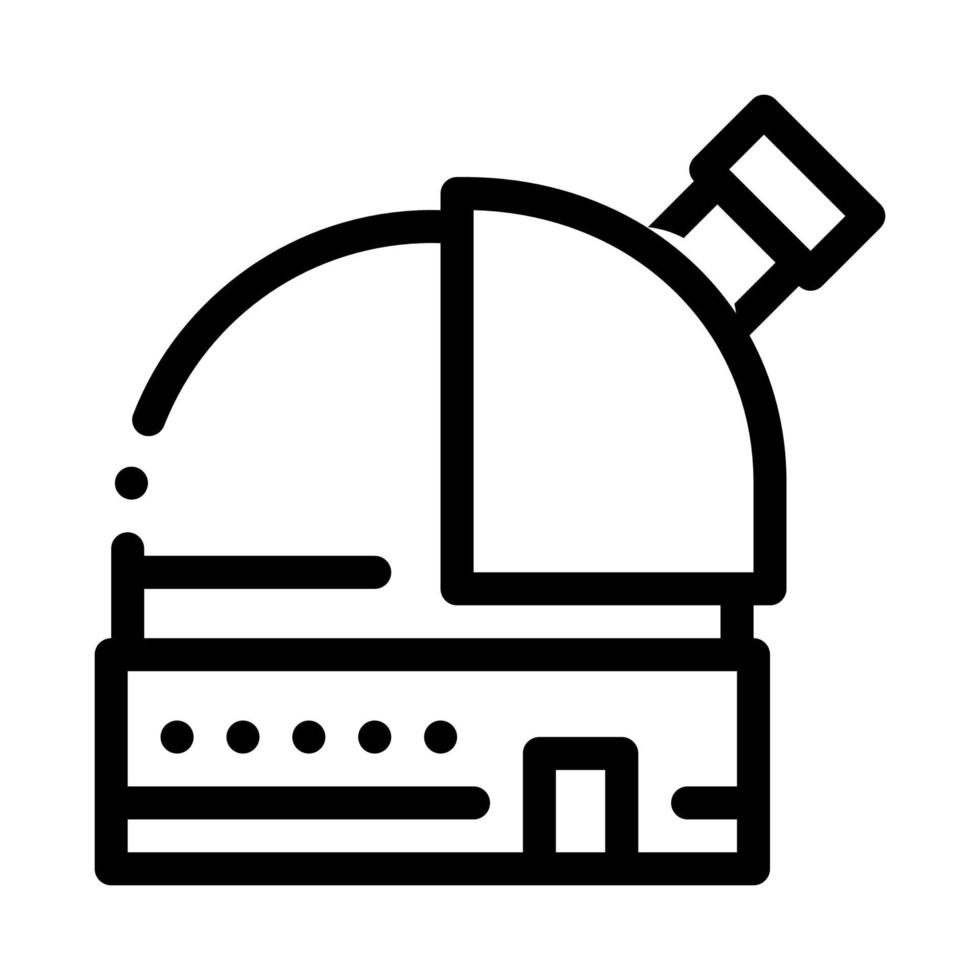 Observatory Telescope Icon Outline Illustration vector