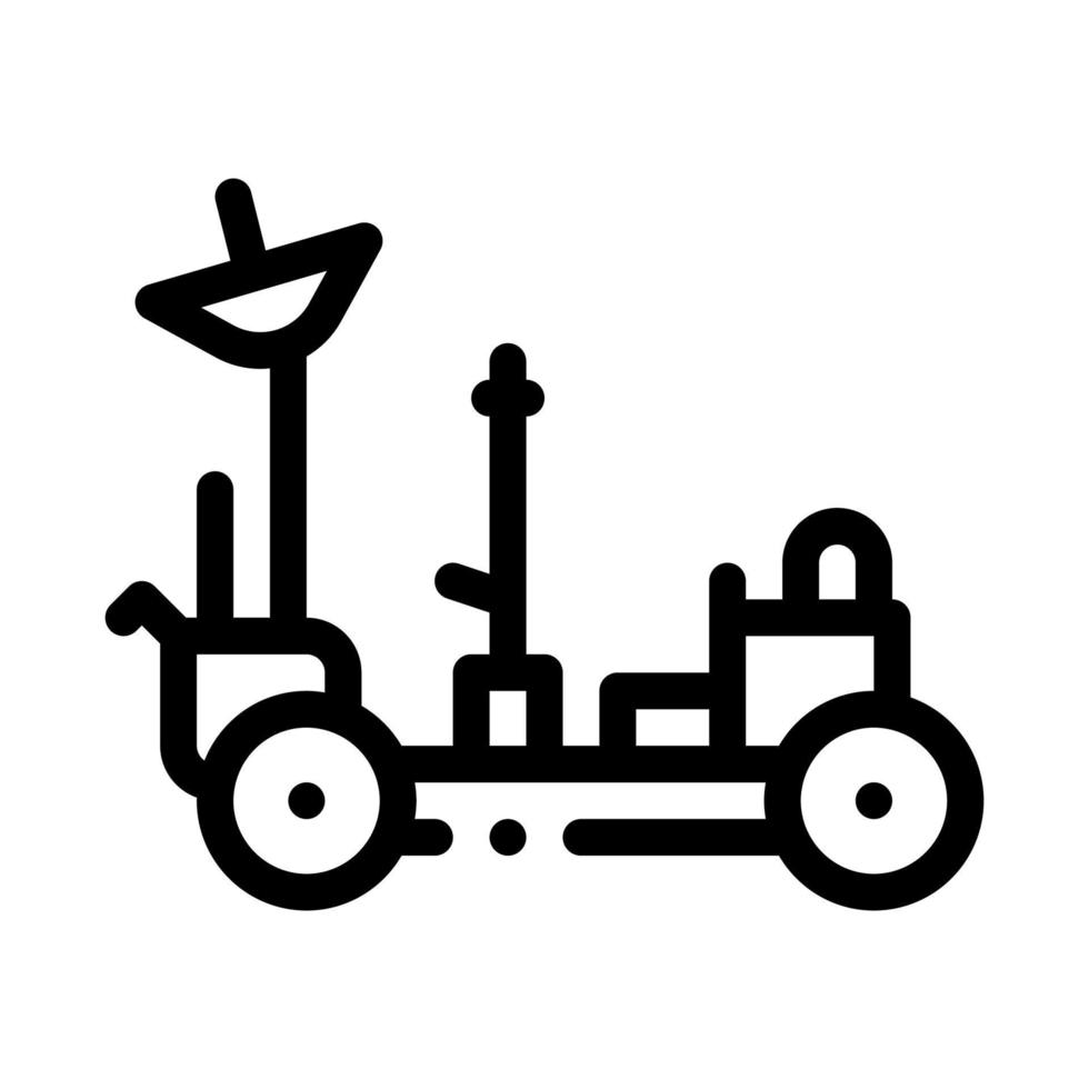 Astronaut Moon Rover Icon Outline Illustration vector