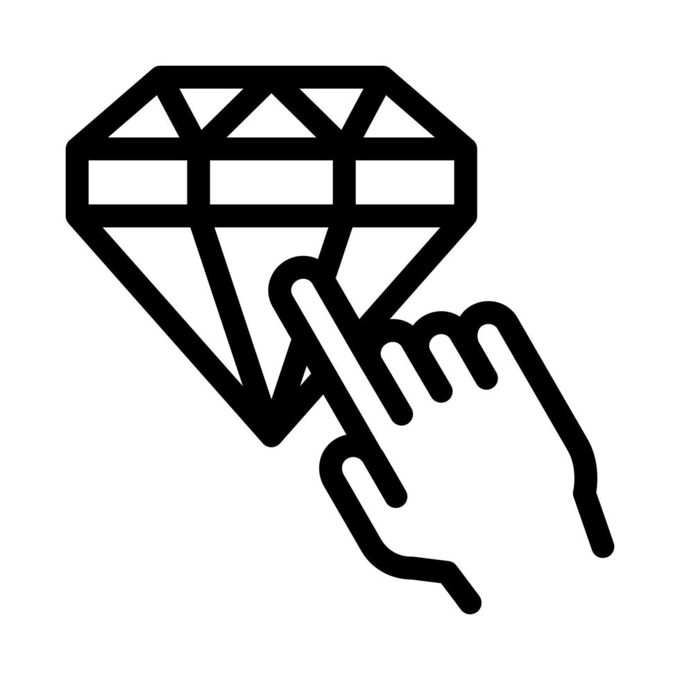 Bonus Diamond Selection Icon Vector Outline Illustration