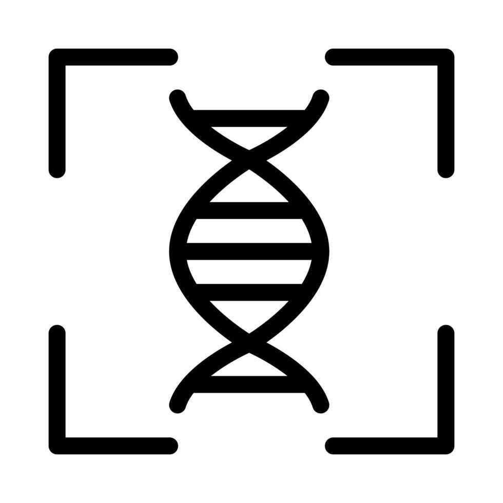 Human DNA Testing Icon Vector Outline Illustration