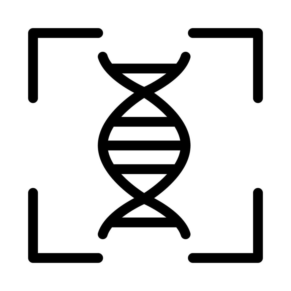 Human DNA Testing Icon Vector Outline Illustration