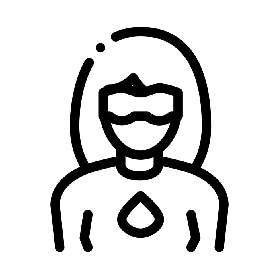 Super Hero Woman Icon Vector Outline Illustration